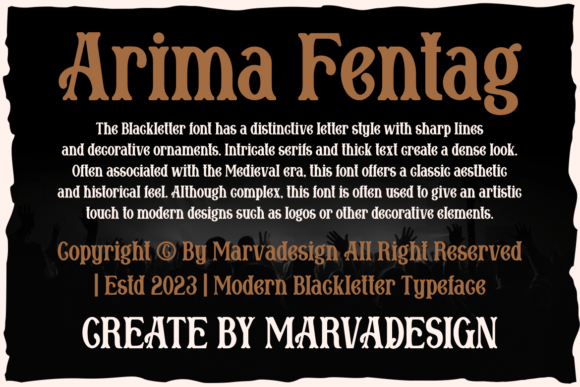 Arima Fentag Font - Preview 1