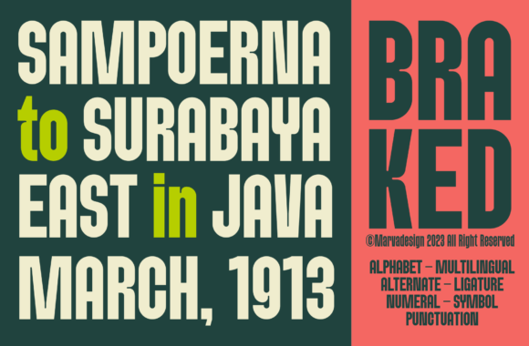 Braked Font - Preview 1