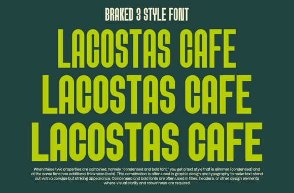 Braked Font - Preview 3