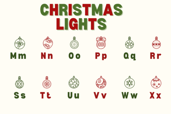 Christmas Lights Font - Preview 2