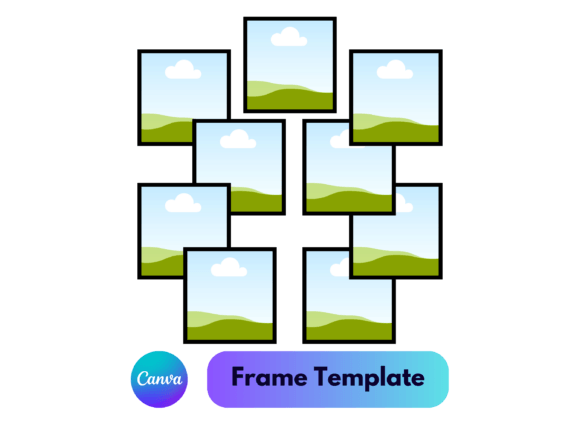 Customizable collage photo Canva frame