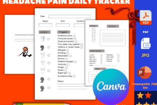 Headache Logbook Migraine Tracker Graphic by GKT · Creative Fabrica
