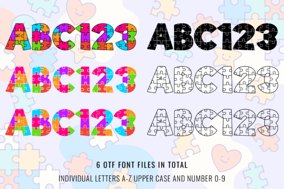 Jigsaw Puzzle Font - Preview 1