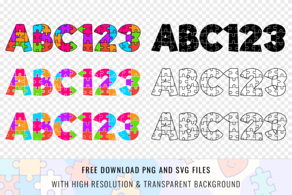 Jigsaw Puzzle Font - Preview 2