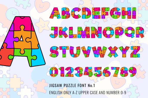 Jigsaw Puzzle Font - Preview 3