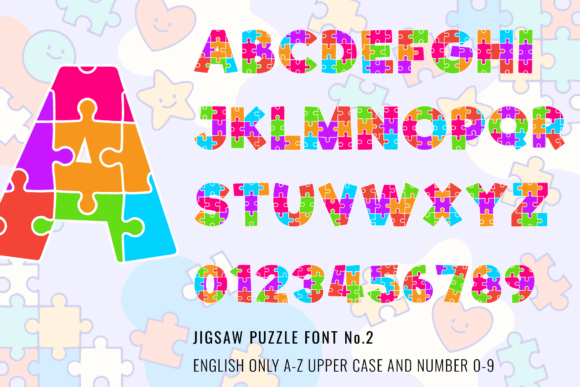 Jigsaw Puzzle Font - Preview 4