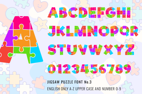 Jigsaw Puzzle Font - Preview 5