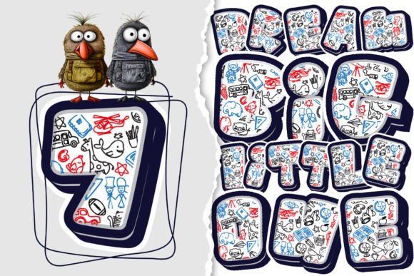 Kids Doodle Font - Preview 2