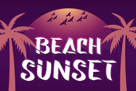 Last Miami Font PNG with transparent background - Preview 1