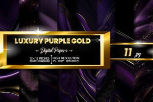 Luxury Purple Gold Digital Papers Graphic by Hurairagraphics · Creative ...