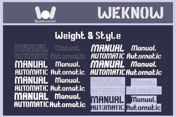 Manual Automatic Font PNG with transparent background - Preview 5