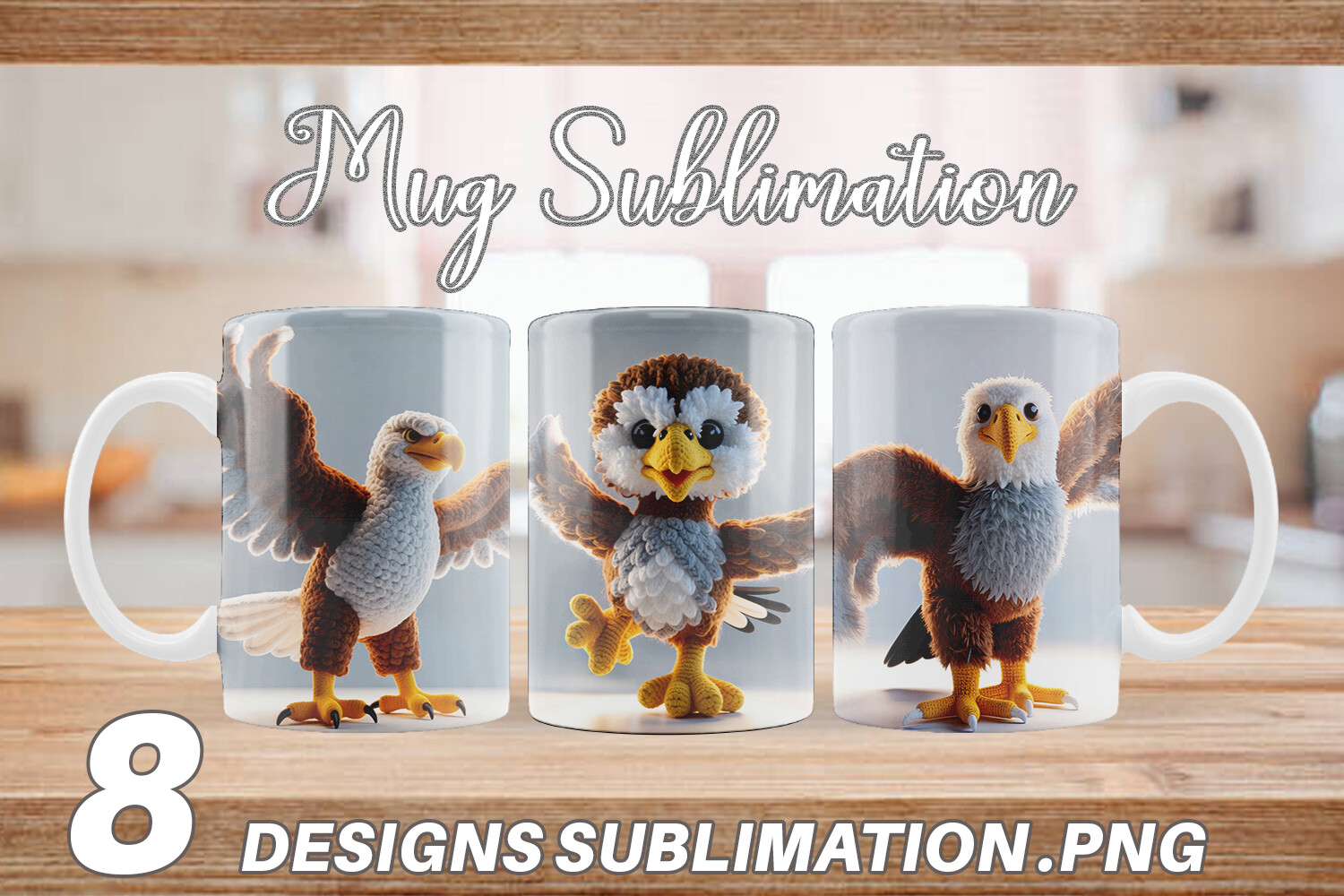 Mug Patriotic Eagle Crochet Graphic by Artnoy · Creative Fabrica