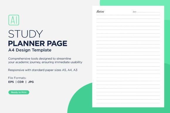 Notes Study Planning Page - Printable