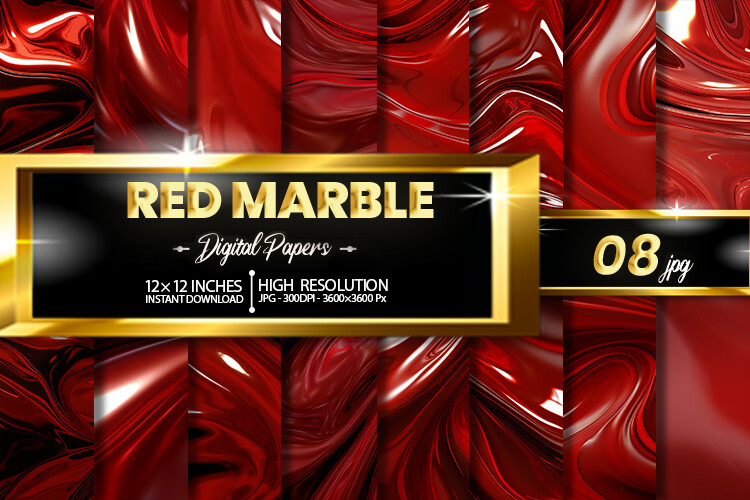 Red Marble Digital Papers Graphic by Hurairagraphics · Creative Fabrica