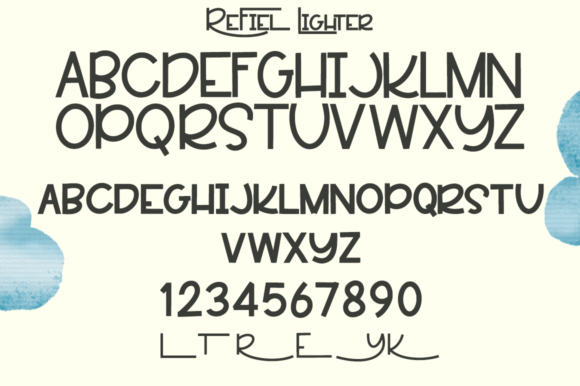 Refiel Lighter Font PNG with transparent background - Preview 3