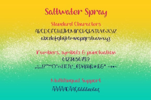 Saltwater Spray Font PNG with transparent background - Preview 1