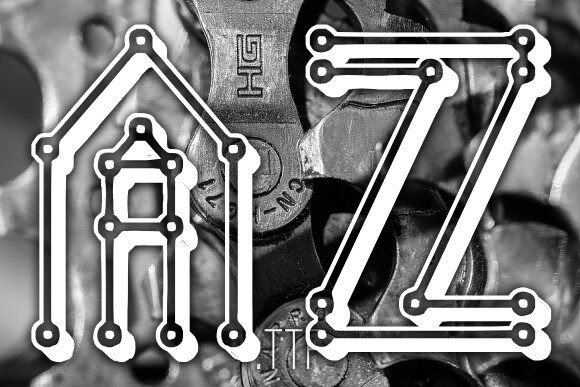 Bicycle Repairs Font - Preview 1