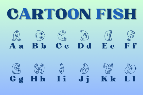 Cartoon Fish Font - Preview 1