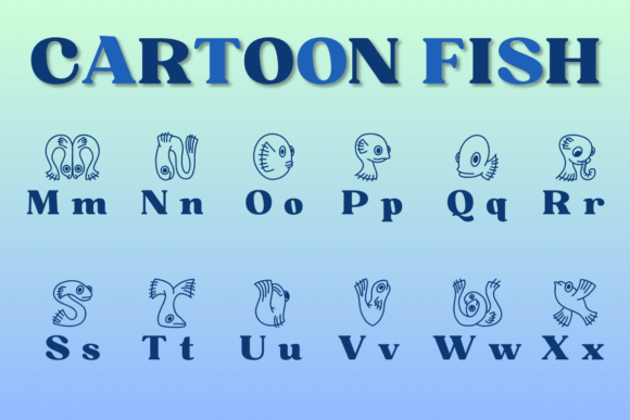 Cartoon Fish Font - Preview 2