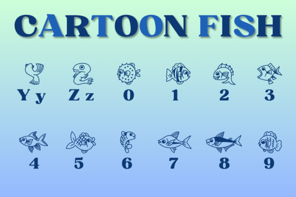 Cartoon Fish Font - Preview 3