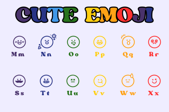 Cute Emoji Font - Preview 2