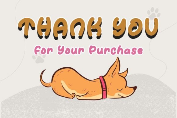 Doggy Papaw Font PNG with transparent background - Preview 4