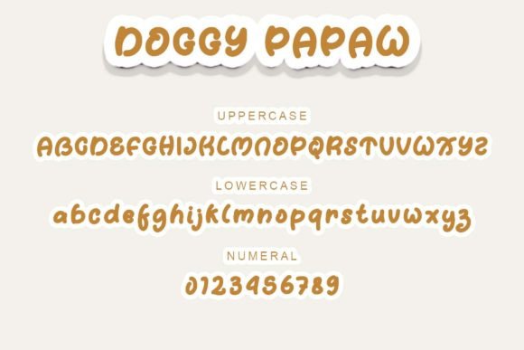 Doggy Papaw Font PNG with transparent background - Preview 5