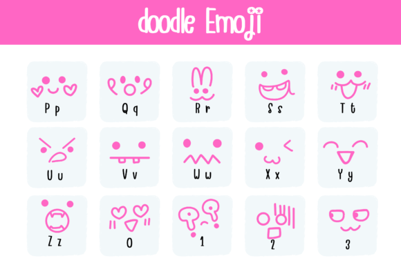 Doodle Emoji Font - Preview 2