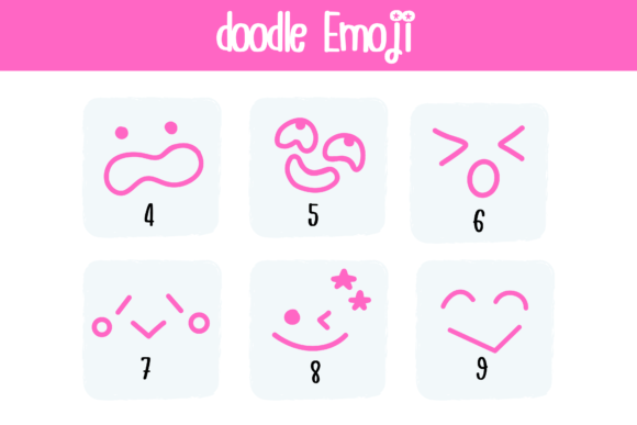 Doodle Emoji Font - Preview 3