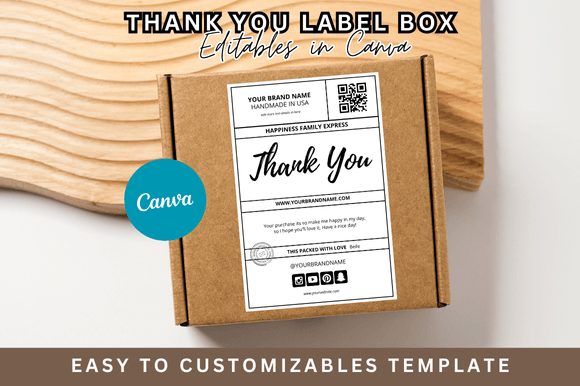 Editable Shipping Thank You Canva