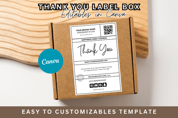 Editable Shipping Thank You Canva