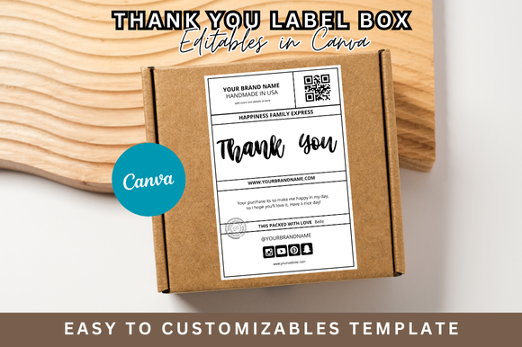 Editable Shipping Thank You Canva