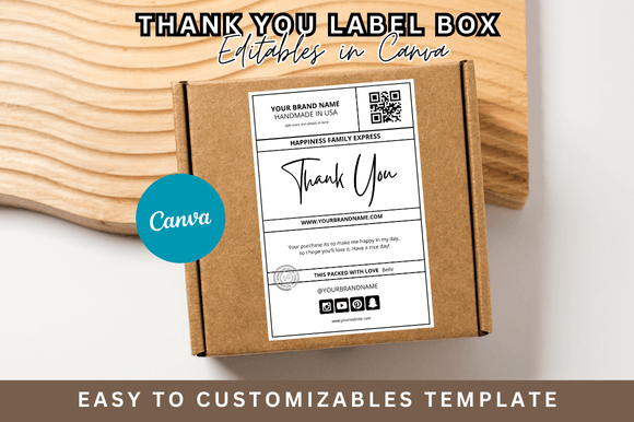 Editable Shipping Thank You Canva