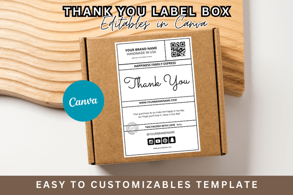 Editable Shipping Thank You Canva