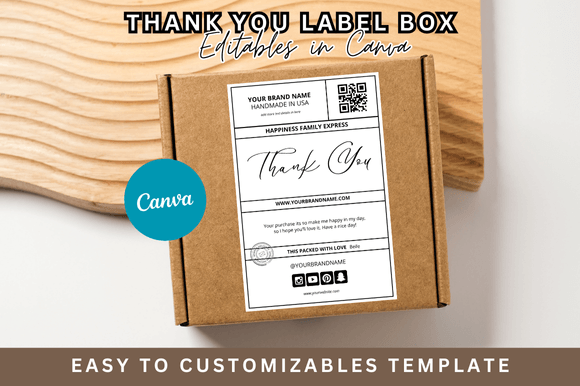 Editable Shipping Thank You Canva