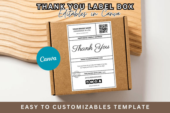 Editable Shipping Thank You Canva