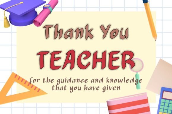 Father Teacher Font - Preview 1