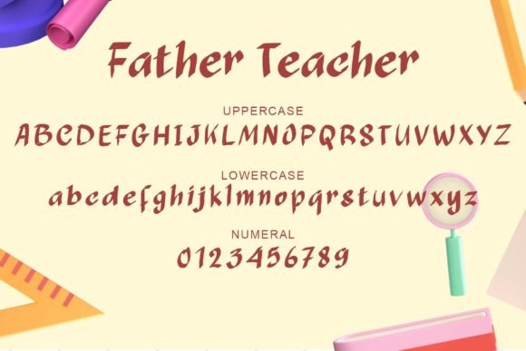 Father Teacher Font - Preview 4