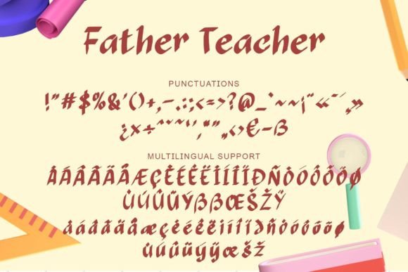 Father Teacher Font - Preview 5