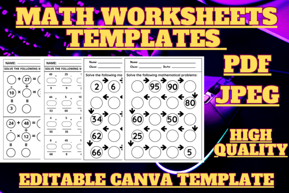 Math Game for 1,2,3 Grade,Math Worksheet Graphic by M S for Digital ...