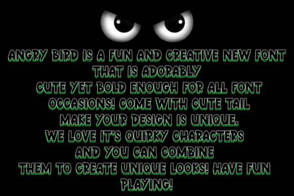 Angry Bird Font - Preview 2