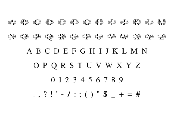Butterfly Monogram Font - Preview 1