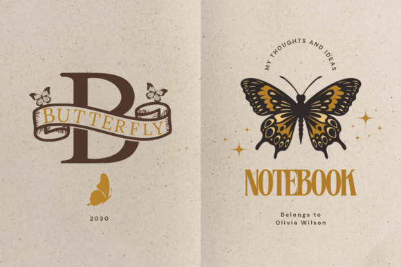 Butterfly Monogram Font - Preview 3
