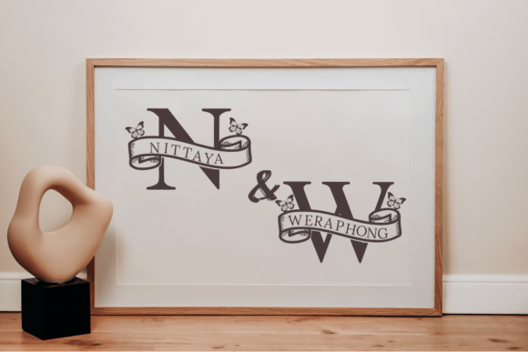 Butterfly Monogram Font - Preview 4