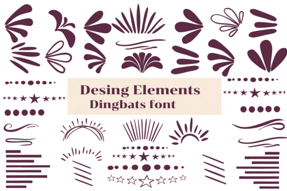 Design Elements Dingbats Font By Nongyao