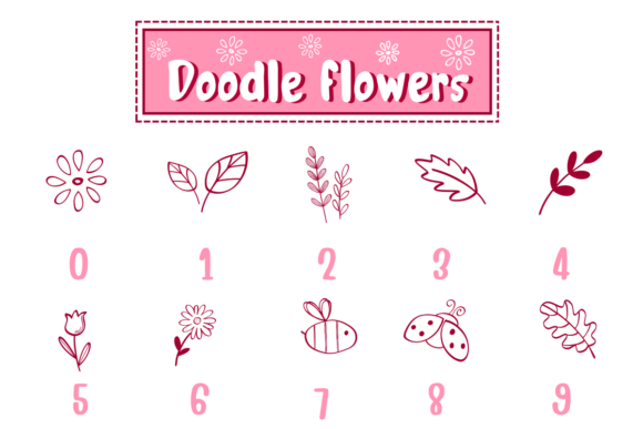 Doodle Flowers Font - Preview 3