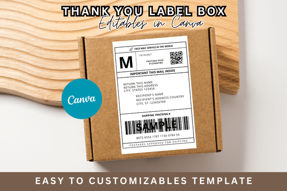 Editable Shipping Label Template Canva