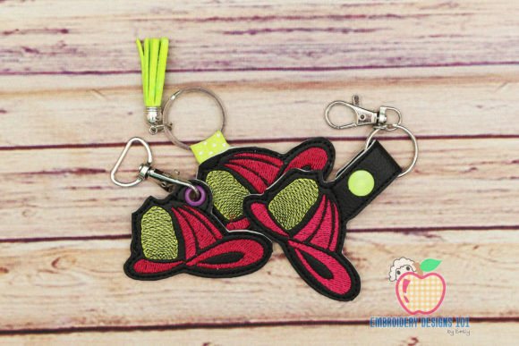 Firefighter Helmet Keyfob Keychain ITH