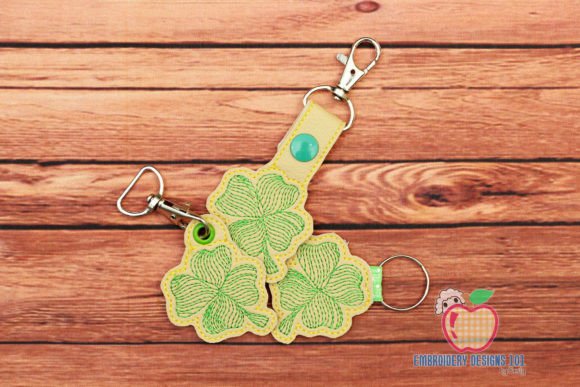 Four Leaf Clover ITH KeyFob Snaptab