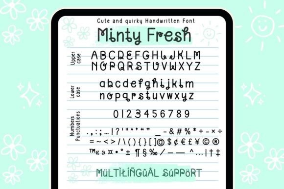 Minty Fresh Font PNG with transparent background - Preview 1